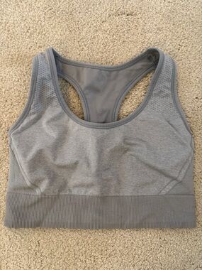 all in motion Gray Seamless Racerback Sports Bra